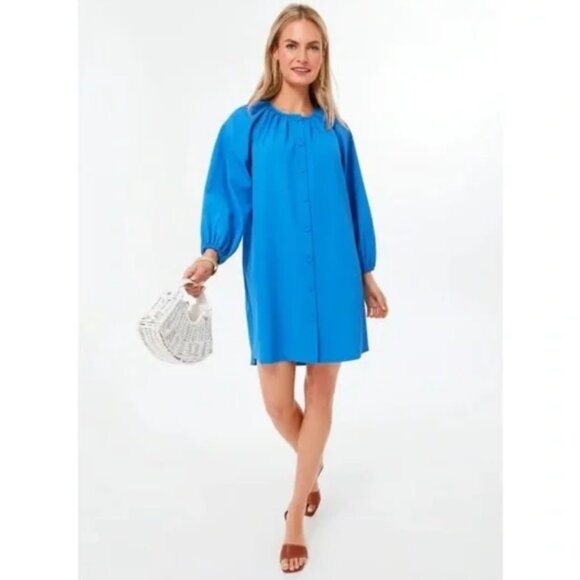 Tuckernuck Pomander Place Cobalt Cerulean Clarke Dress NEW - Picture 1 of 14